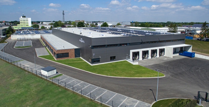 Luftaufnahme Engbers Logistikhalle HOFF